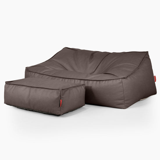 Saccosäcksoffan Sloucher - Veganskt Läder Chokladbrun 02