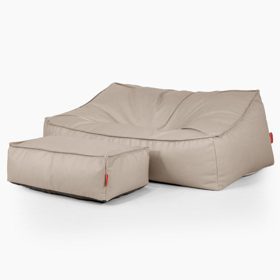 Saccosäcksoffan Sloucher - Veganskt Läder Elfenbensvit 02