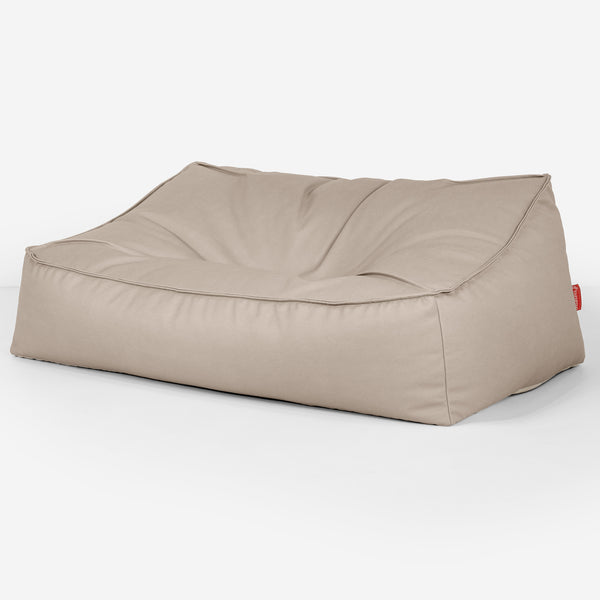 Saccosäcksoffan Sloucher - Veganskt Läder Elfenbensvit 03