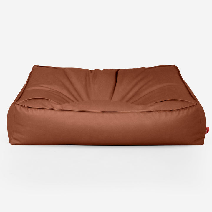 Saccosäcksoffan Sloucher - Veganskt Läder Kastanj 01