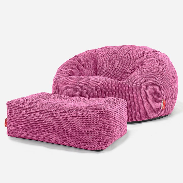 Saccosäckssoffa för Barn 6-14 år - Pom-pom Rosa 03
