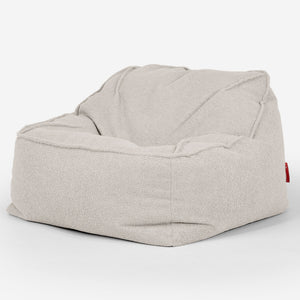 Saccosäckstolen Sloucher - Boucle Elfenbensvit