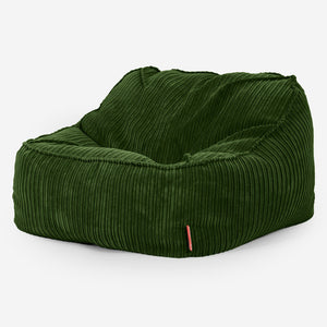 Saccosäckstolen Sloucher - Klassisk Manchestertyg Skogsgrön