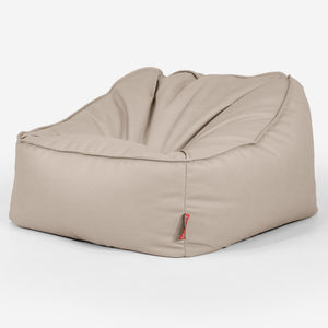 Saccosäckstolen Sloucher - Veganskt Läder Elfenbensvit