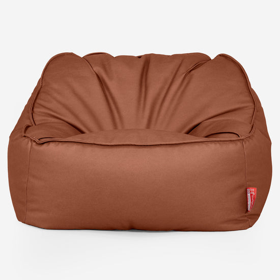 Saccosäckstolen Sloucher - Veganskt Läder Kastanj 01