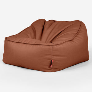 Saccosäckstolen Sloucher - Veganskt Läder Kastanj