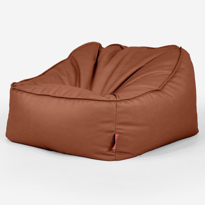 Saccosäckstolen Sloucher - Veganskt Läder Kastanj 03