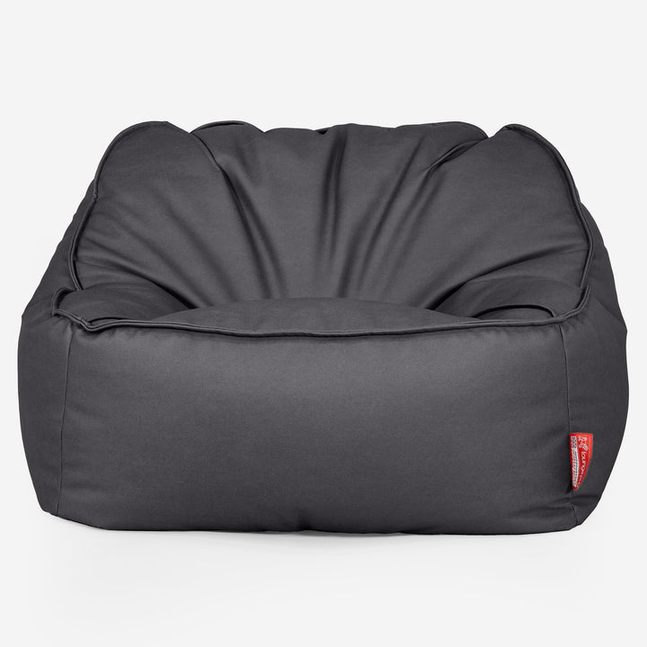 Saccosäckstolen Sloucher - Veganskt Läder Svart 01