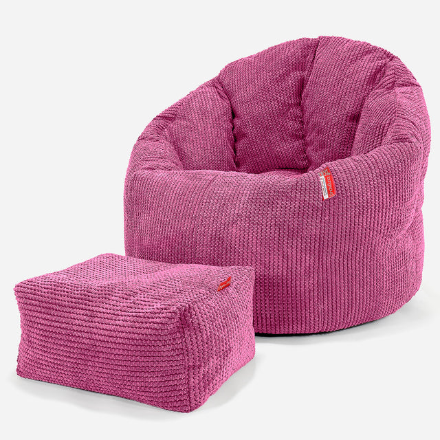 Sittsäck Fåtölj 'Kram' - Pom-pom Rosa 02