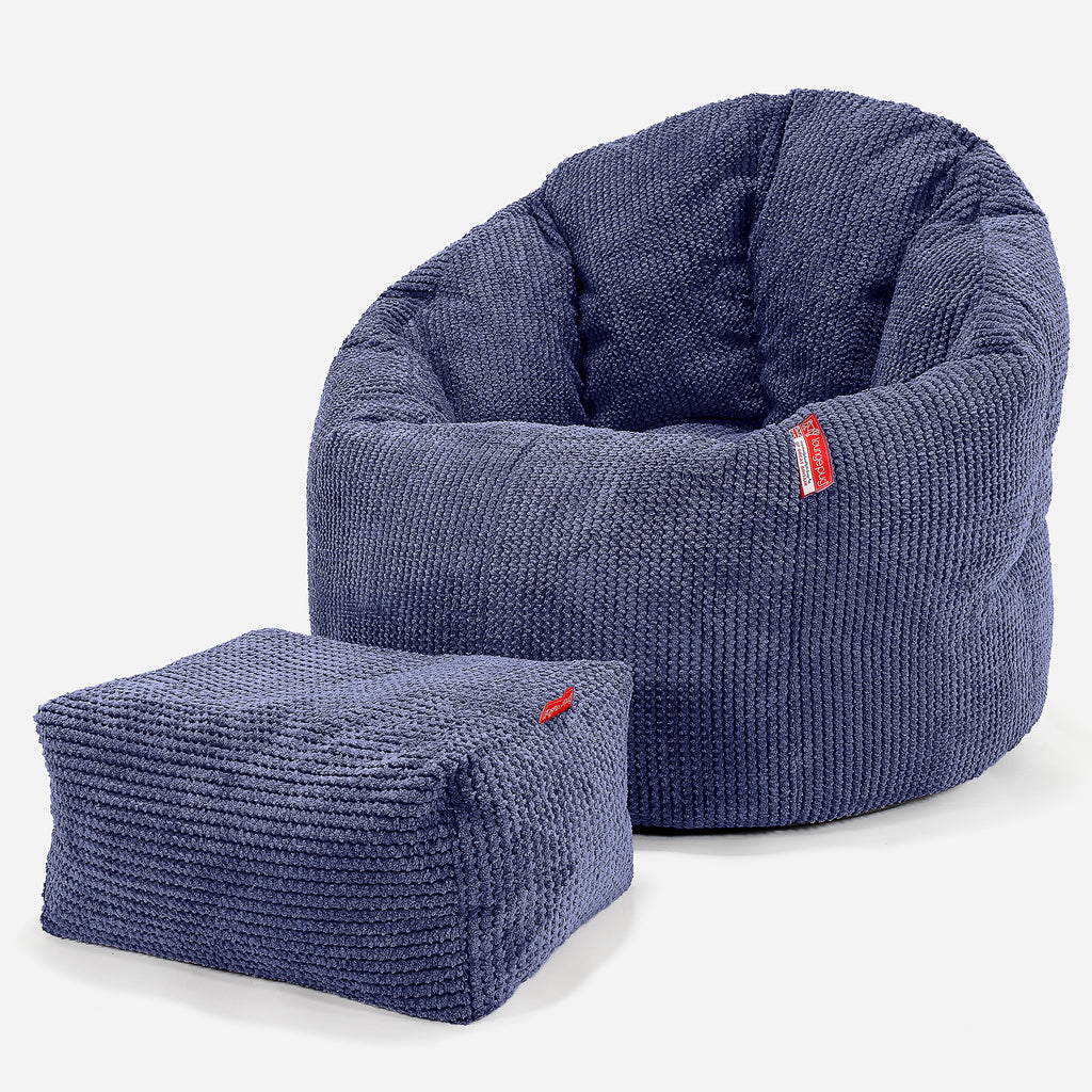 Sittsäck Fåtölj 'Kram' - Pom-pom Lila 02