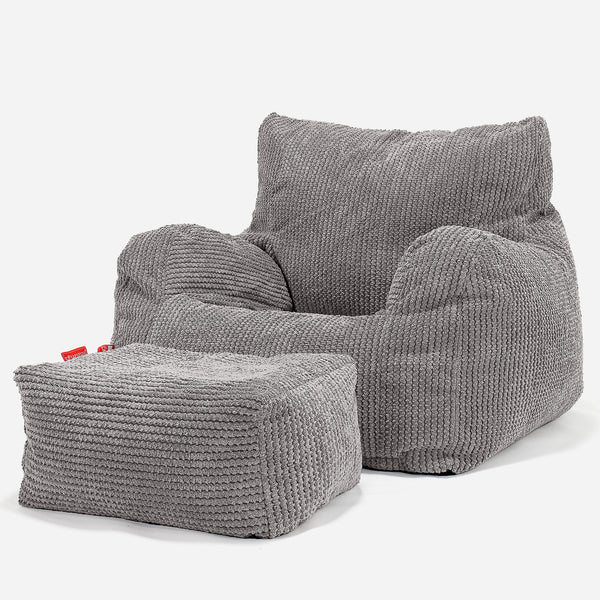 Sittsäck Fåtölj - Pom-pom Mörkgrå 01