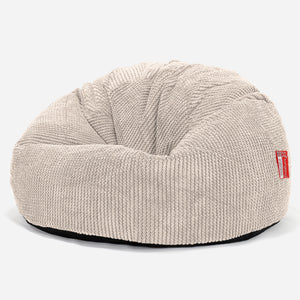 Saccosäck Barn C200-L, CloudSac Memoryskum 2-12 år - Pom-pom Elfenbensvit