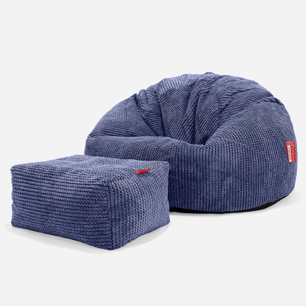 Klassisk Sittsäck Stol - Pom-pom Lila 01
