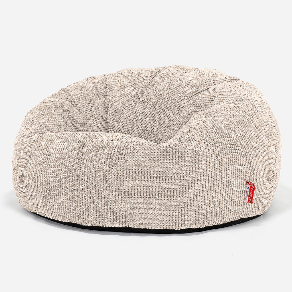 Klassisk Saccosäck Soffa - Pom-pom Elfenbensvit 01