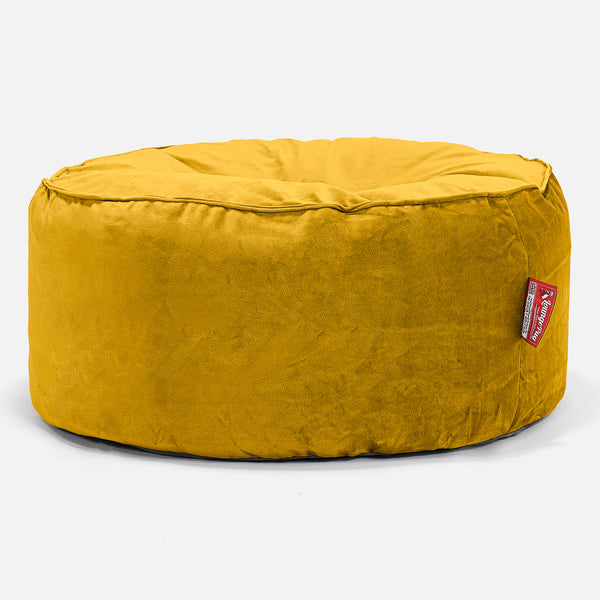 Sittpuff Rund - Sammet Guld 01