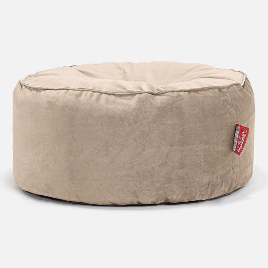 Sittpuff Rund - Sammet Minkbrun 01