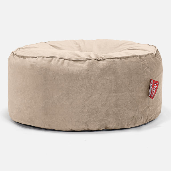 Sittpuff Rund - Sammet Minkbrun 01