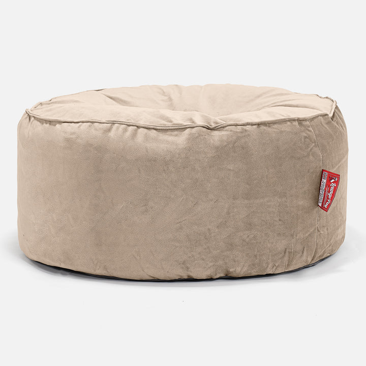 Sittpuff Rund - Sammet Minkbrun 01