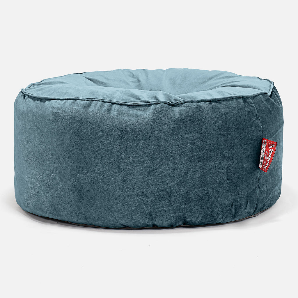 Sittpuff Rund - Sammet Teal 01