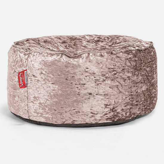 Sittpuff Rund - Vintagesammet Tryffel 01