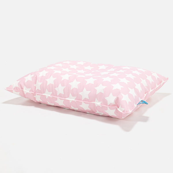 Sittsäck Barn Kudde 1-6 år - Tryck Stjärnor Rosa Fabric Close-up Image