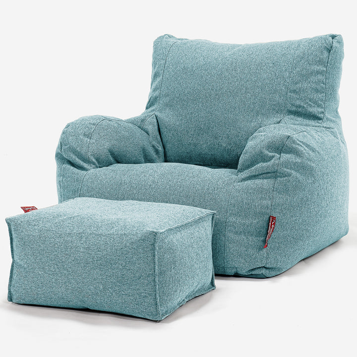 Sittsäck Fåtölj - Interalli-ull Cyan 02