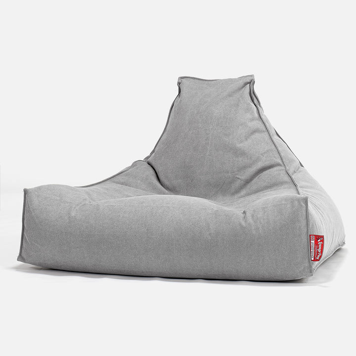 Sittsäck Lounge - Stentvättad denim Grå 01