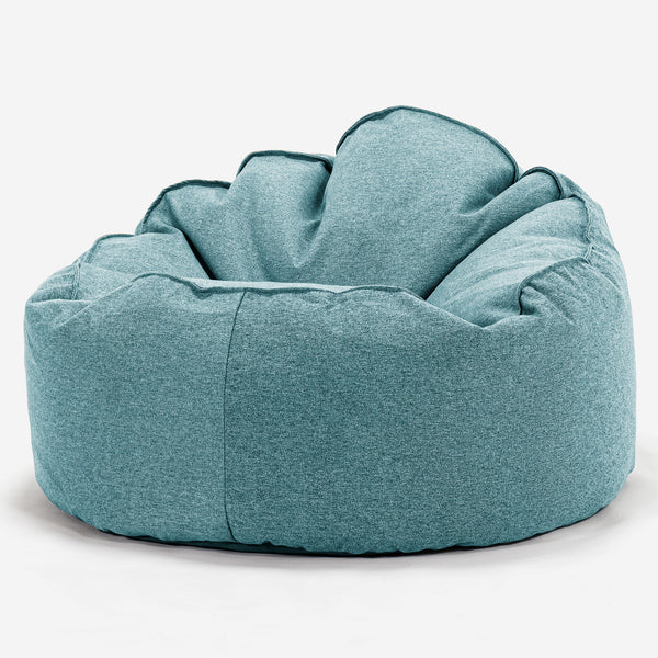 Sittsäck Stol 'Mini Mammut' - Interalli-ull Cyan 01