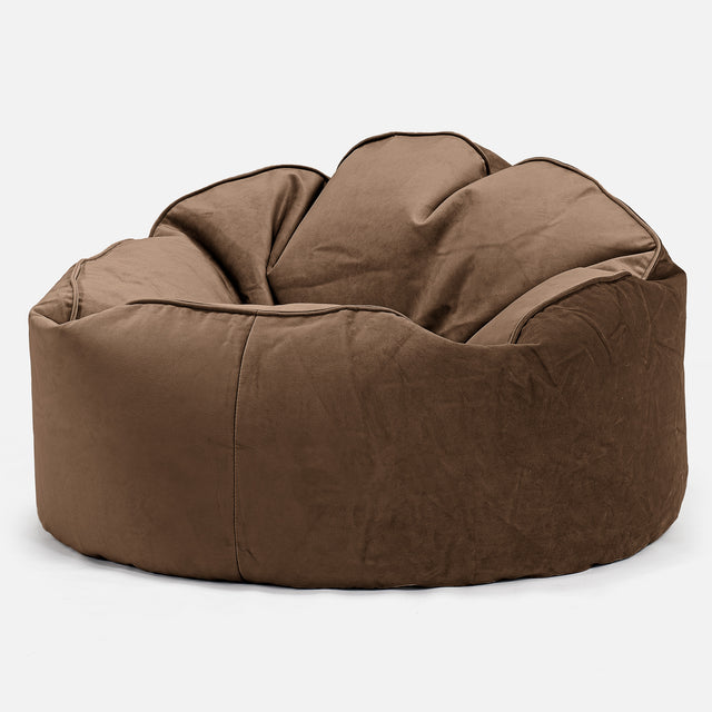 Sittsäck Stol 'Archi' - Sammet Espresso 01