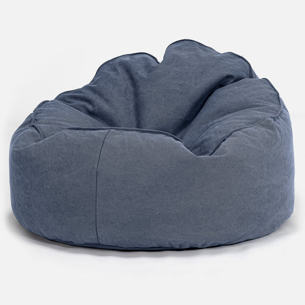 Sittsäck Stol 'Mini Mammut' - Stentvättad denim Marinblå 01