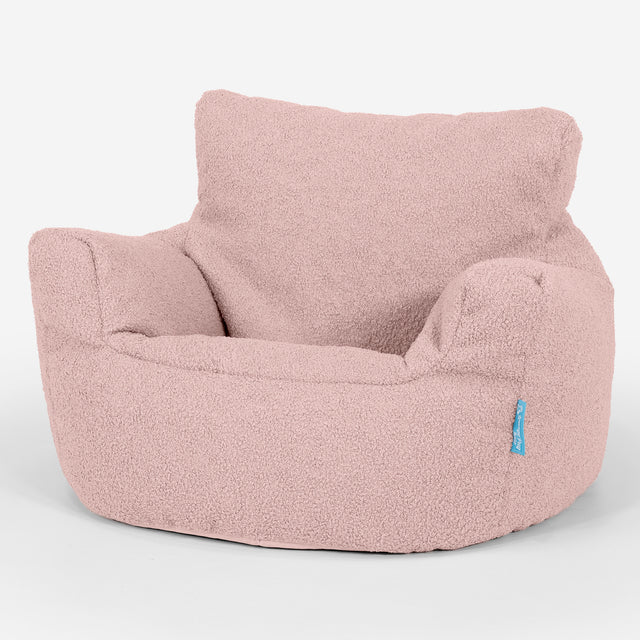 Småbarnfåtölj Saccosäck 1-3 år - Boucle Rosa 01