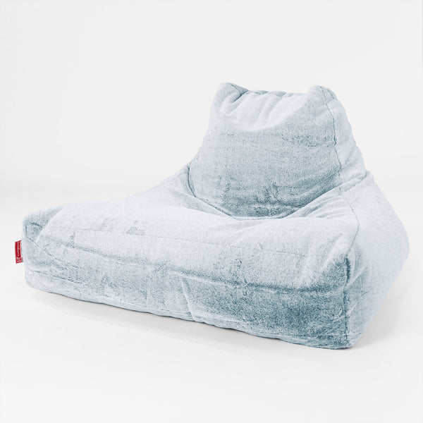 Soffa Lounge XXL Sittsäck - Fuskkaninpäls Gammelblå 01