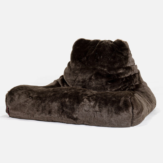 Soffa Lounge XXL Sittsäck - Fuskpäls Brun 01