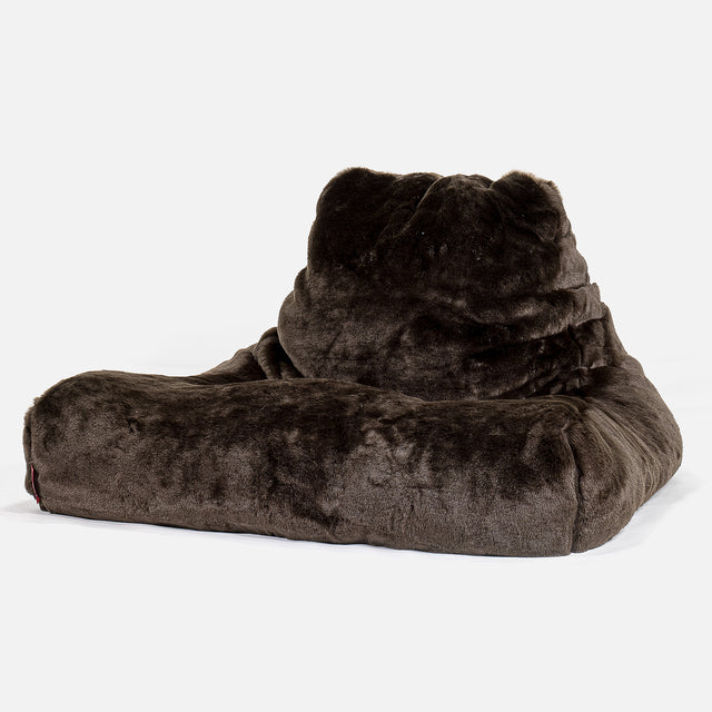Soffa Lounge XXL Sittsäck - Fuskpäls Brun 01