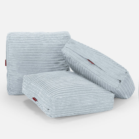 Stor Golvkudde - Klassisk Manchestertyg Baby Blå 04