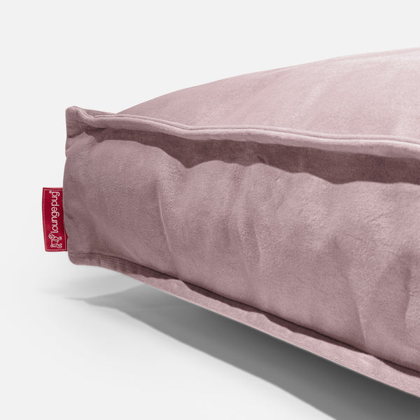 Stor Golvkudde - Sammet Rosa Fabric Close-up Image