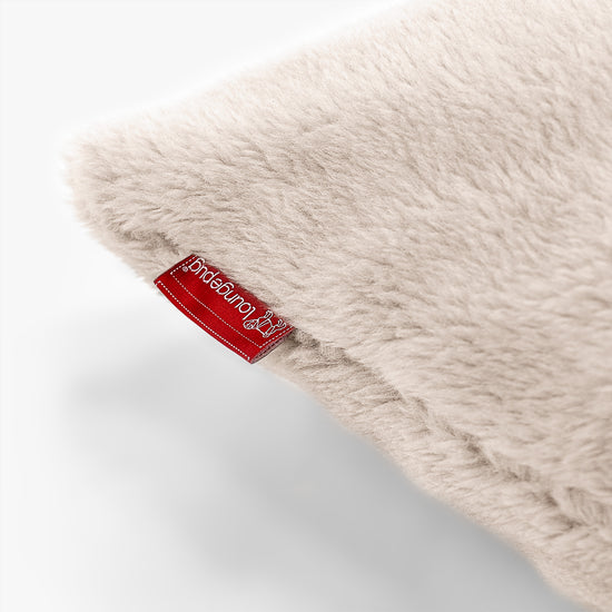 Stor Golvkudde - Teddy-fuskpäls Minkbrun 03