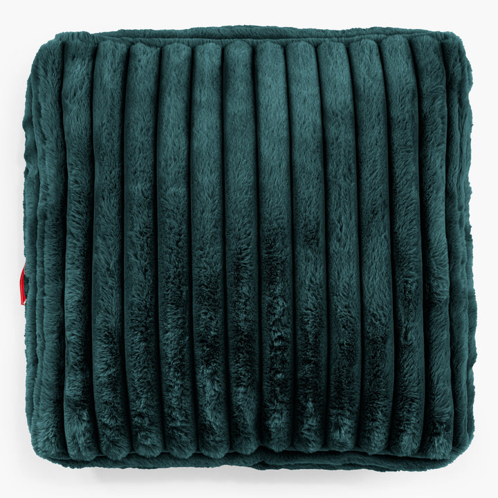 Stor Golvkudde - Ultraplyschmanchestertyg Teal 02