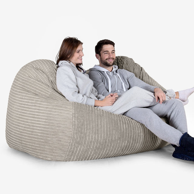 Stor Saccosäck Soffa - Klassisk Manchestertyg Minkbrun 02