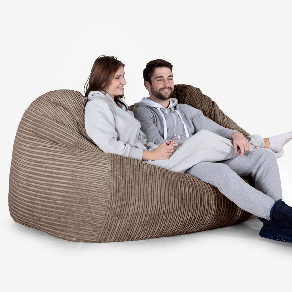 Stor Saccosäck Soffa - Klassisk Manchestertyg Mocca 02