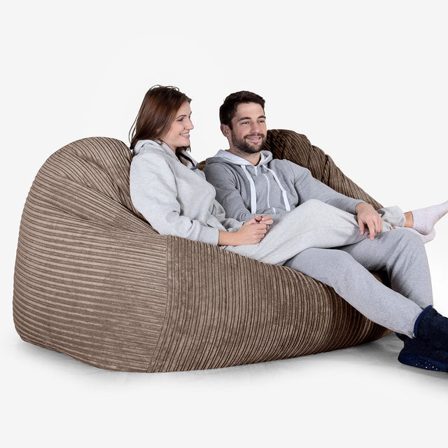 Stor Saccosäck Soffa - Klassisk Manchestertyg Mocca 02