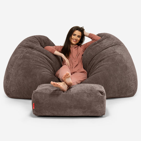 Stor Saccosäck Soffa - Pom-pom Chokladbrun 03