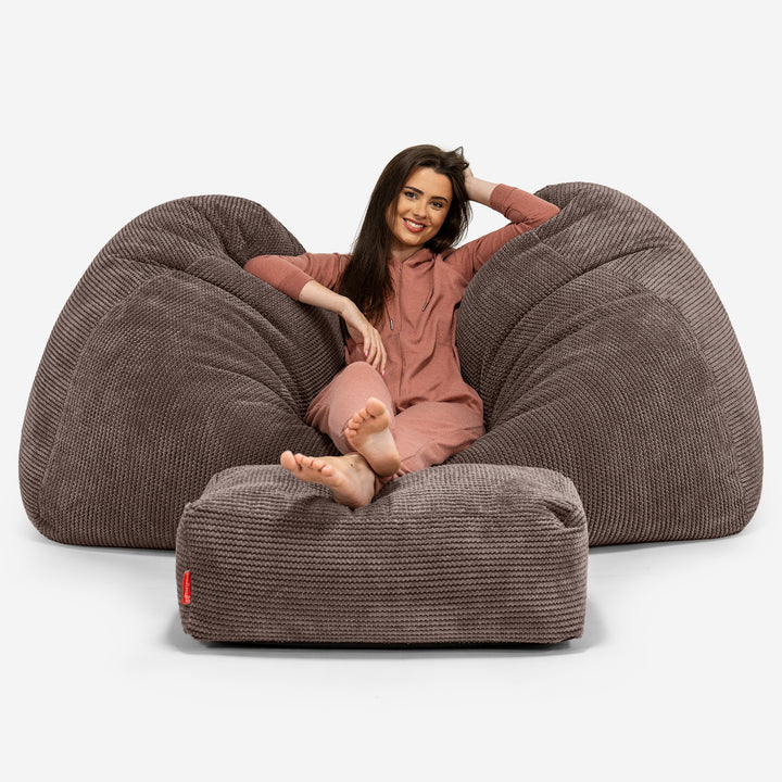 Stor Saccosäck Soffa - Pom-pom Chokladbrun 03