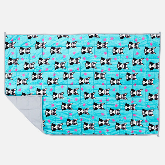 Tyngdfilt för Barn - Flanellfleece Mops 03