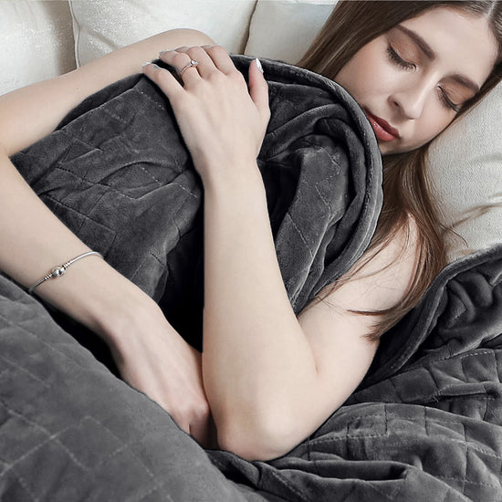 Tyngdfilt för Vuxna - Flanellfleece Grå 05