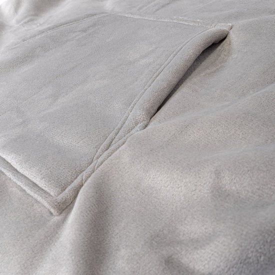Oversized Hoodie-filt för Vuxna - Minky Grå 06