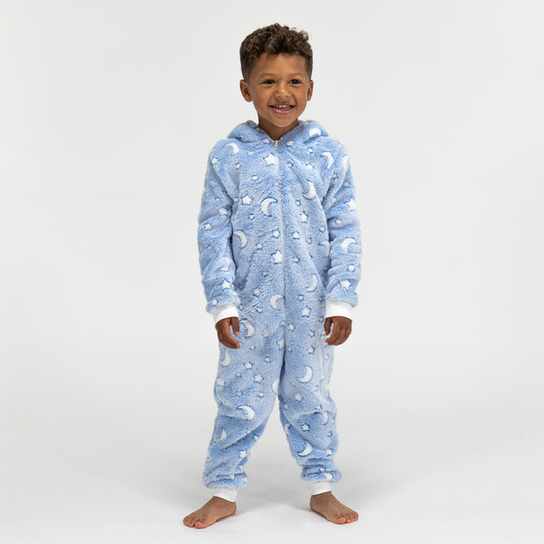 Onesie i Fleece för Barn - Måne och Stjärnor 01
