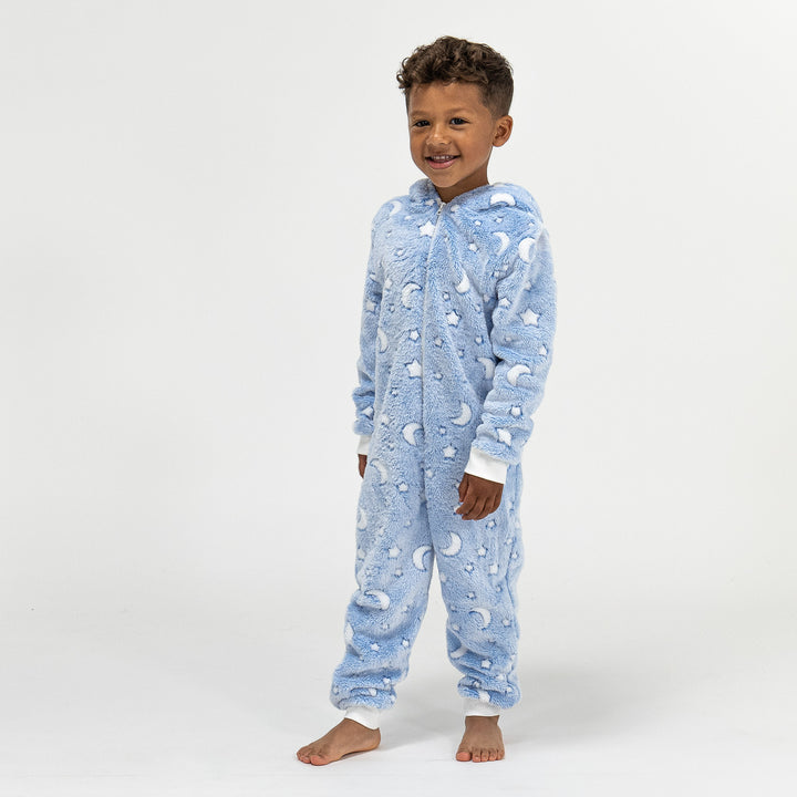Onesie i Fleece för Barn - Måne och Stjärnor 02