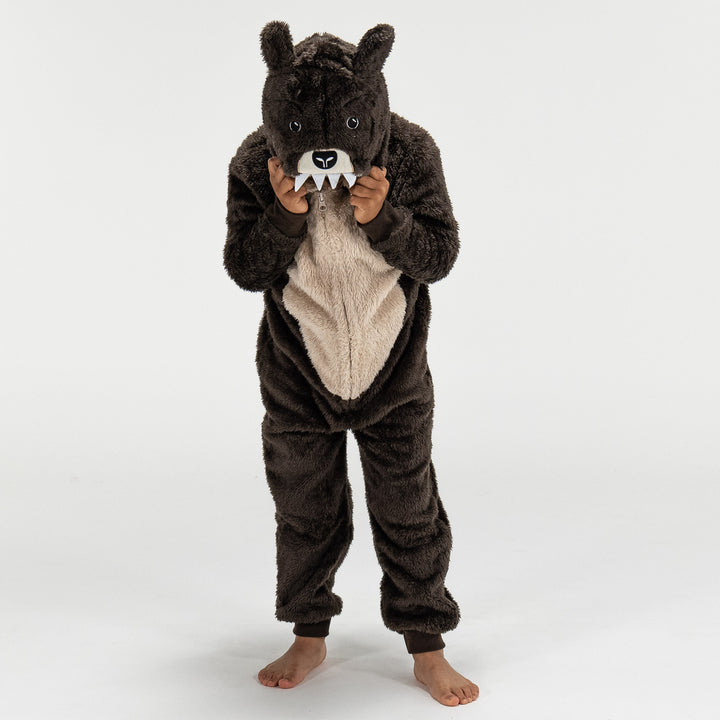 Onesie i Fleece med Djur för Barn - Björn 04