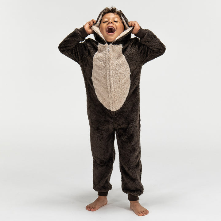 Onesie i Fleece med Djur för Barn - Björn 05